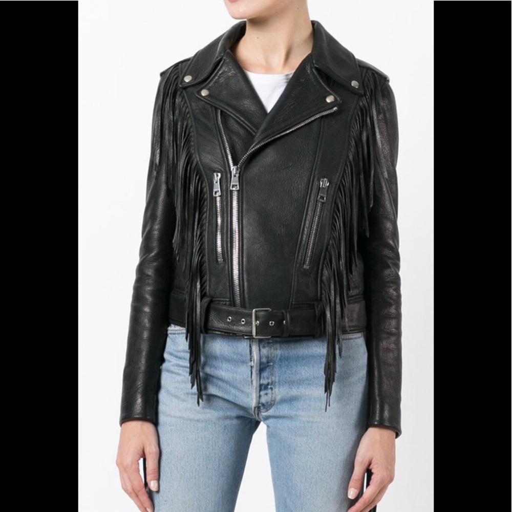 Gucci Punk Leather Biker Jacket Size 44/L - Picture 2 of 16